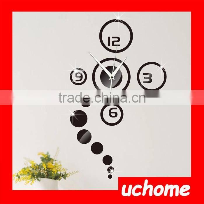 UCHOME Creative Living Room Wall Clock DIY Wall Clock Fashion Decoration Acrylic 3D Clock