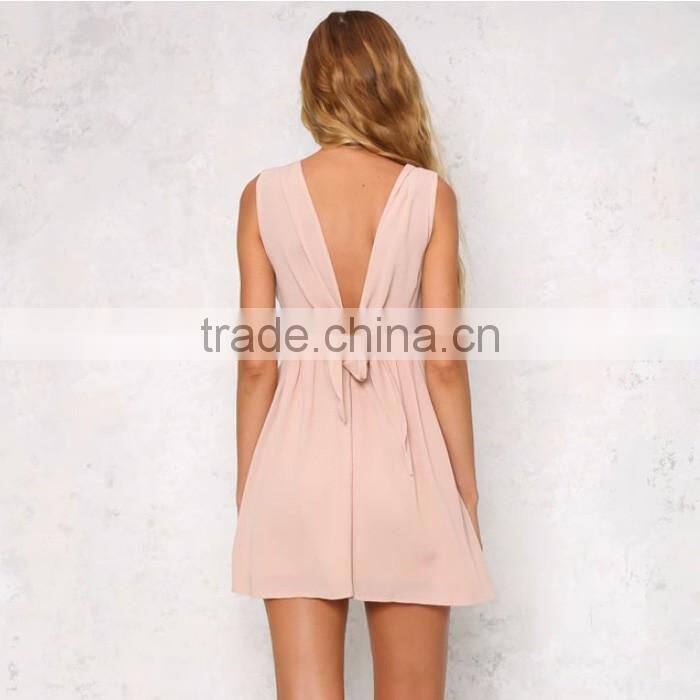 Deep V Neck Sexy Western Casual Dresses