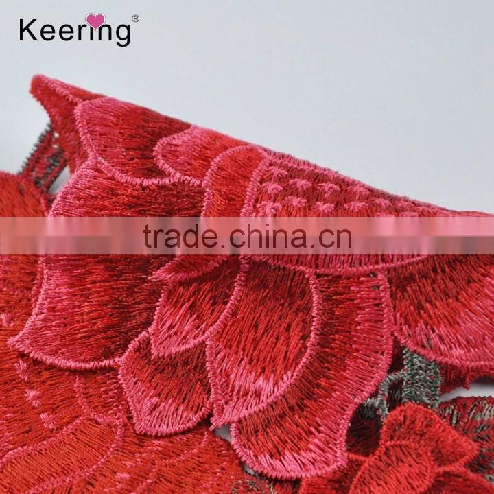 Flower applique embroidery textile patches for blouses