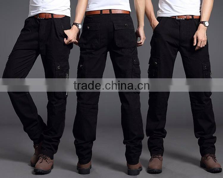 2016 customized manufacture fashionable Wholesale Men's Casual Pants plain color Loose Sport outdoor Trousers for men