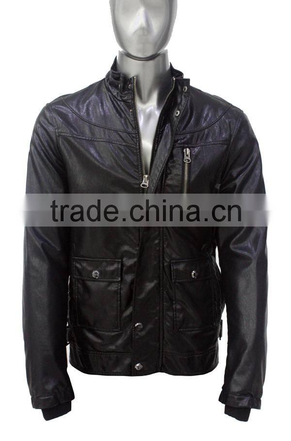 ALIKE black men pu jacket wholesale jacket