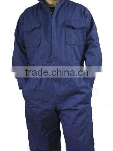 China Wholesale Protective Clothing Anti Fire and Static Dark Blue 100 cotton Coverall