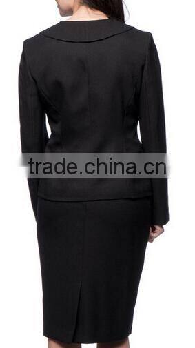Women's Ruffle Collar Crepe Suit