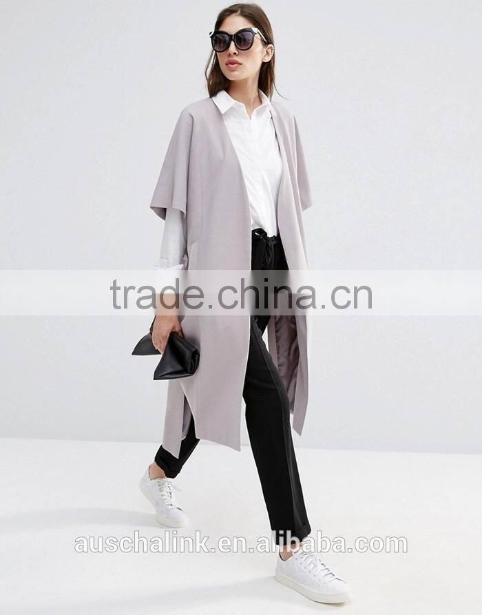 new arrival high quality ladies long fashion duster coat customized