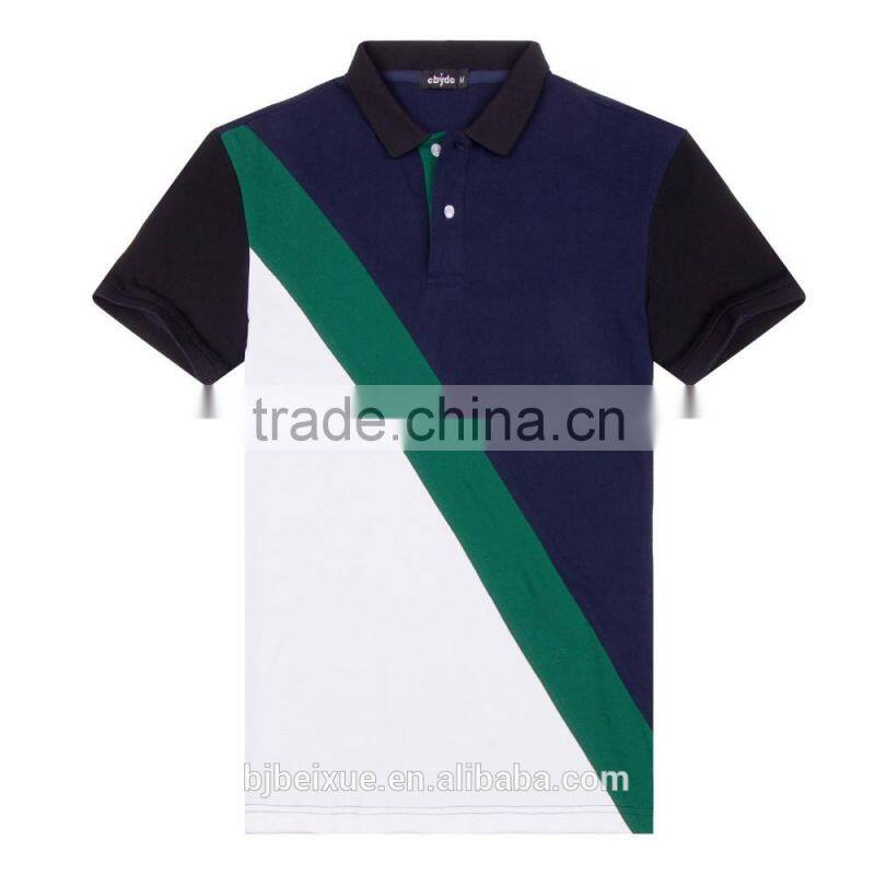 2016 OEM service stylish latest design custom cotton polyester spandex man polo shirt golf