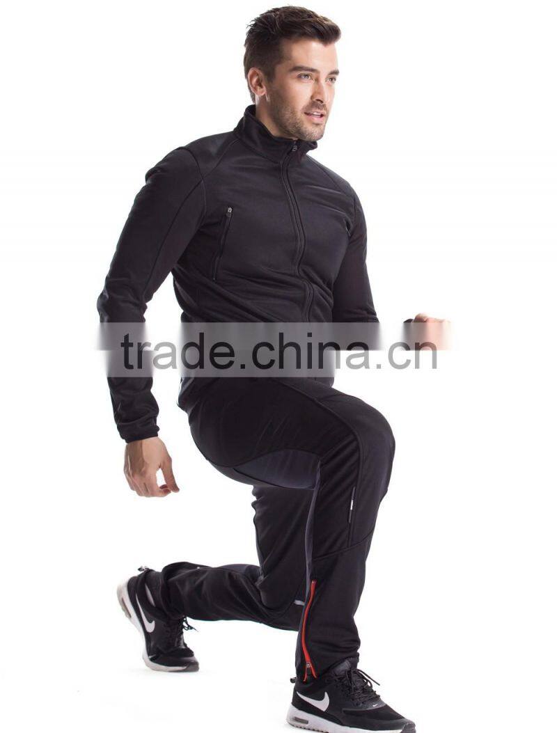 2017 top design fitted wholesale latest design mens tracksuit with slim fit size