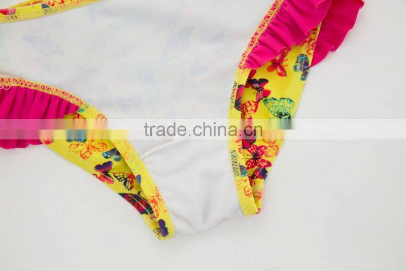 OEM Service Kids Sportwear Two Piece Butterfly Design Girl Swimwear Beachwear