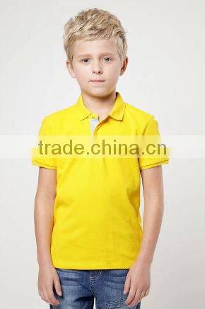 2017 Custom summer range children clothing Custom boys pique POLO shirt in solid colors children tops