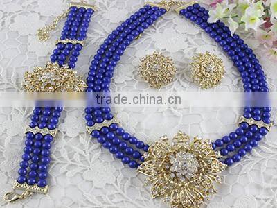 Promotional Custom Nigeria African Beads Jewelry Set BJ0005-1