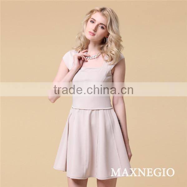 100% cotton loose fashion designer korean fashion A line lace evening dress