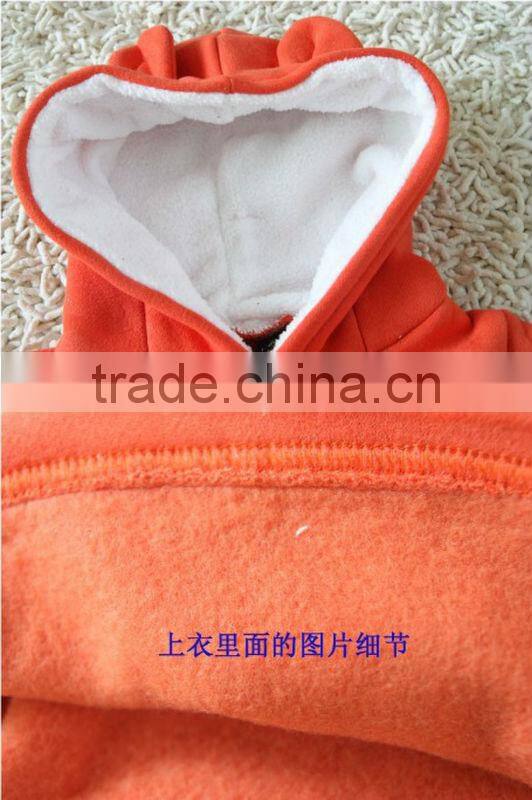 2015children clothing autumn winter Bear Sweater Fleece baby Set hoodie swearer sets
