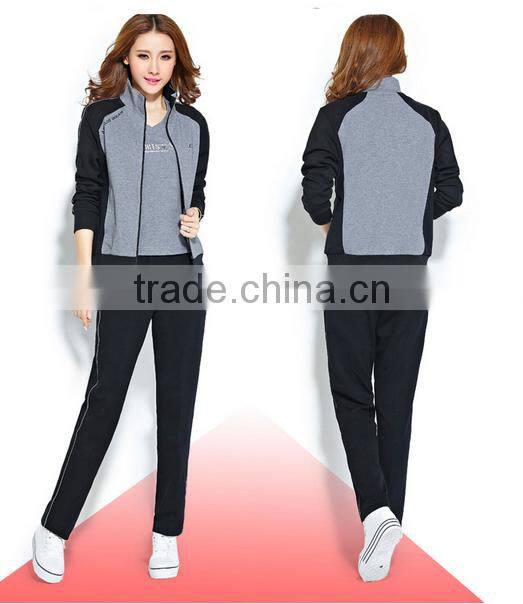Promotional Top Design Tracksuit Wholesale Women Fitted Custom Design Your Own Tracksuit
