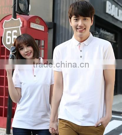 2017 China OEM alibaba wholesale high quality hot sale couples Polo shirt custom