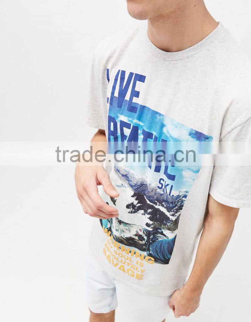 2017 white round neck sublimation t shirt,summer t shirt with printing