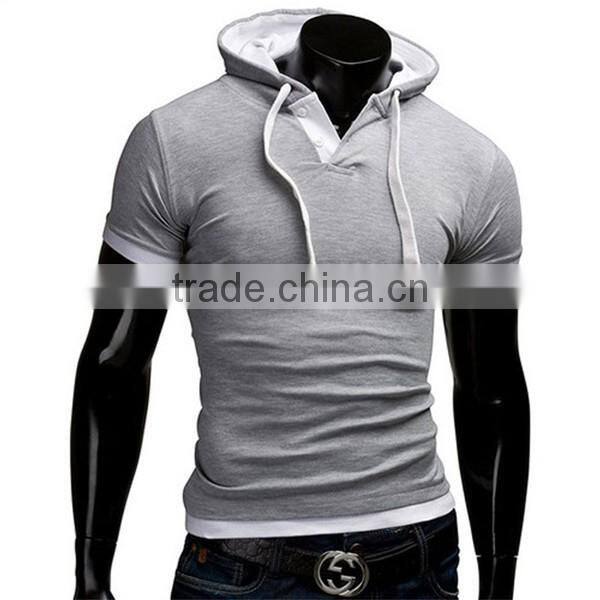 2016 New fashion men plain dyed t shirts men casual clothing