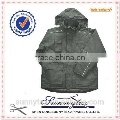 New design clothes OEM service hoody mens PU coated jackets for men