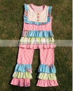 2016 easter outfits girls polka dots color eggs straps dress set cute easter clothing toddler girl outfits hot sale spring sets