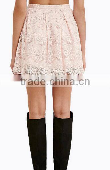 Runwaylover EY2194D 2017 Ladies High Waist Fashion Lace Mini Skirt