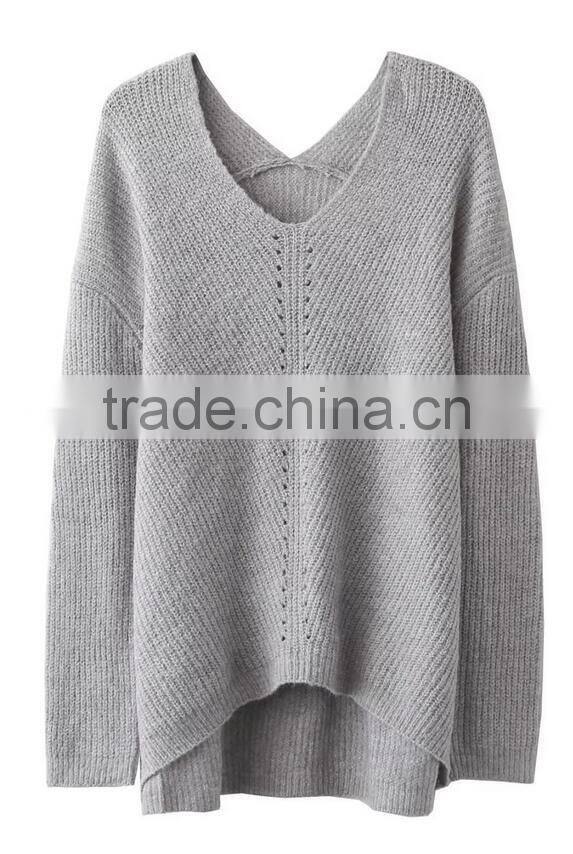 EY0869S 2016 New Arrival Deep V-Neck knit Pullover Sweater