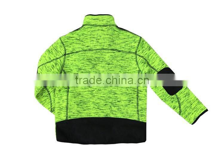 Yellow kids protective wear fleece children safety jacket