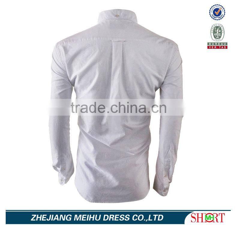 2017 Formal white new Brand Autumn Oxford button- down collar mens slim fit warm fashion shirt