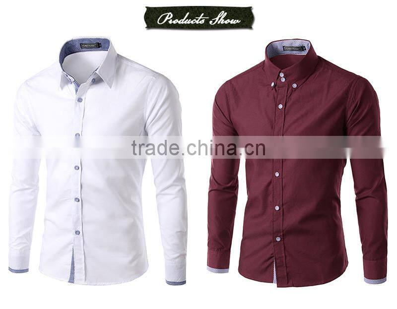 Fashion new style fine brush cotton men cotton shirt with price