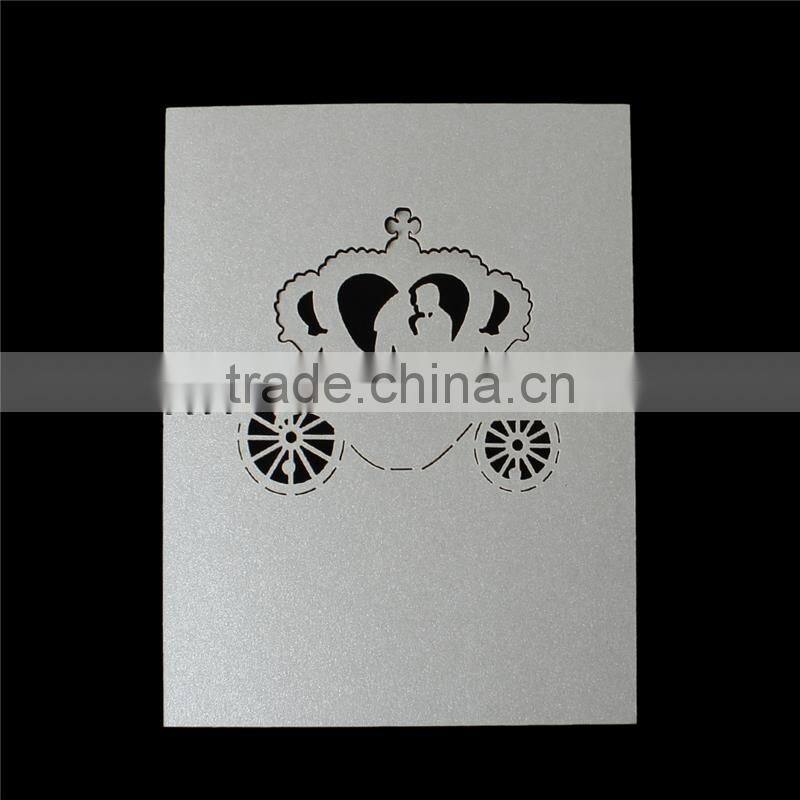 Paper Wedding Party Name Place Card Crown Gray