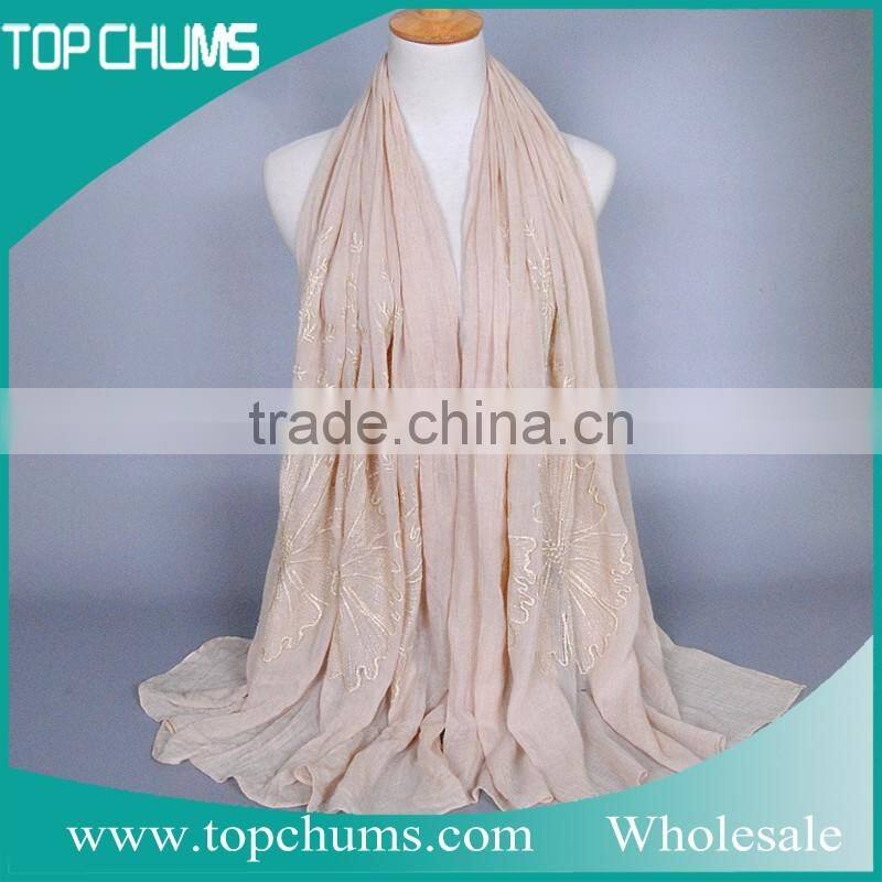 Wholesale embroidery floral women scarf pashmina