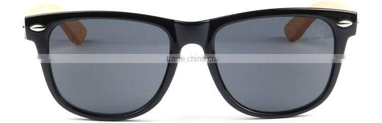 high quality cheap bamboo sunglasses PC frame AC smoke lenses sunglasses 1028