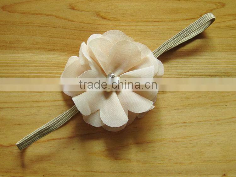 Trendy Girls Muti-colors cute cheap hair accessories for babies ribbon flower