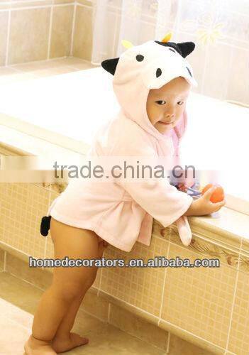 2014 100% cotton breathable animal baby bath robe/kids bath robes