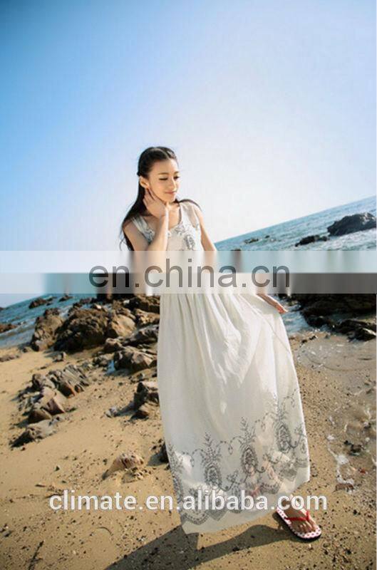 2014 korean style sleeveless Bohemian skirt