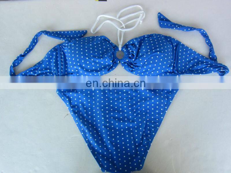 Missadola Sexy Blue two pieces strapless swimwear Bikini (SM-3)