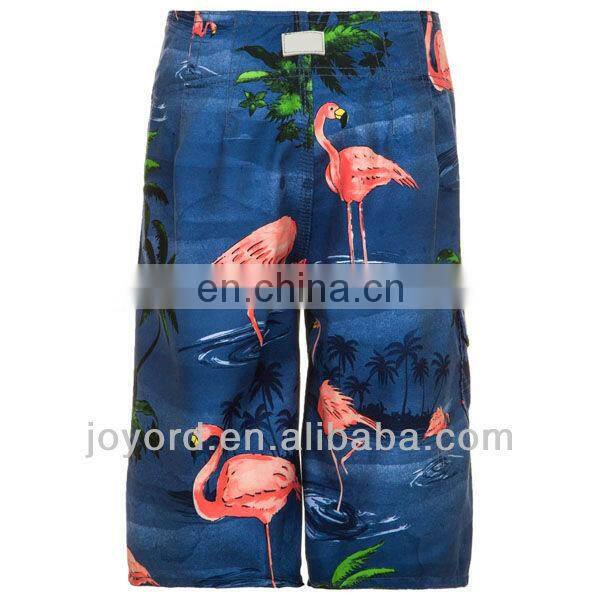 Wholesale custom printed swimwear 4 way stretch blank fishing shorts