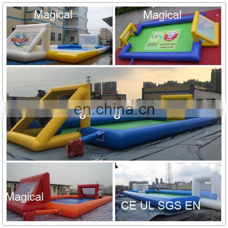 commercial water football inflatable soap soccer field