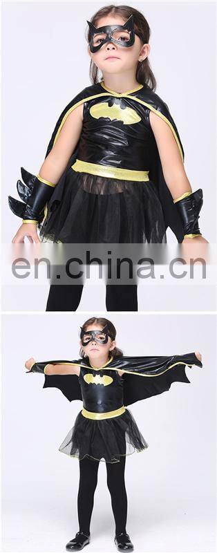 Cute Bat Man Costume for Girl Kids, Hawlloween Costume for Kids