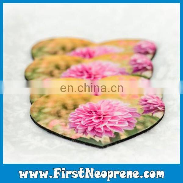 Football Round Shape Customized Name Business Gift Neoprene Coaster