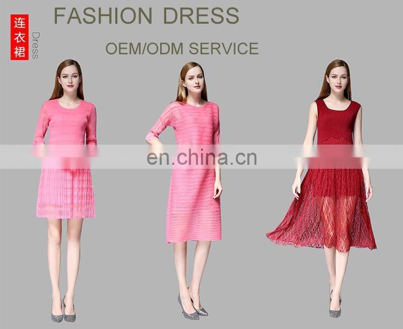 summer long ladies casual dress side slipt outfit dress