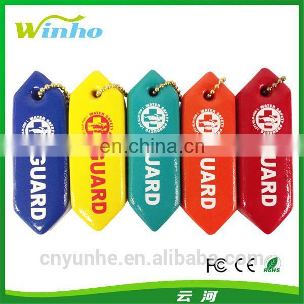 Plastic floating key ring with metal split ring