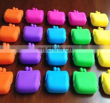 Custom szie logo printed silicone rubber coin purse/jelly coin purse