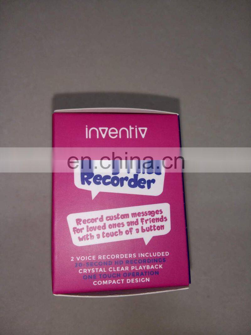 Customizable color and packaging of mini voice recorder module