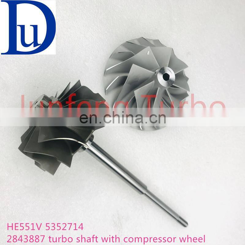 HE551V 3768263 2881993 4955305 turbo shaft with compressor wheel