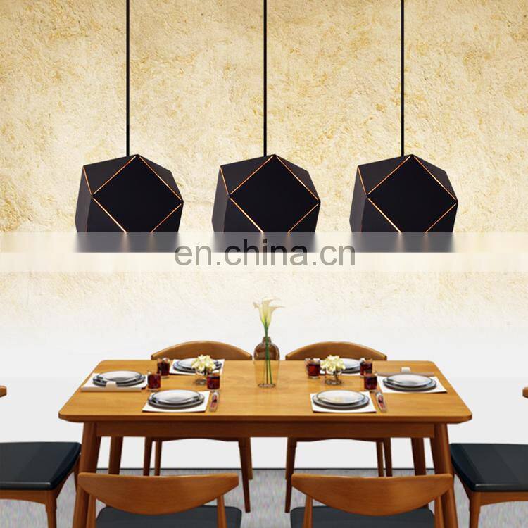 Popular Design Black White Square Hanging Lights Led Modern Fancy Pendant Light