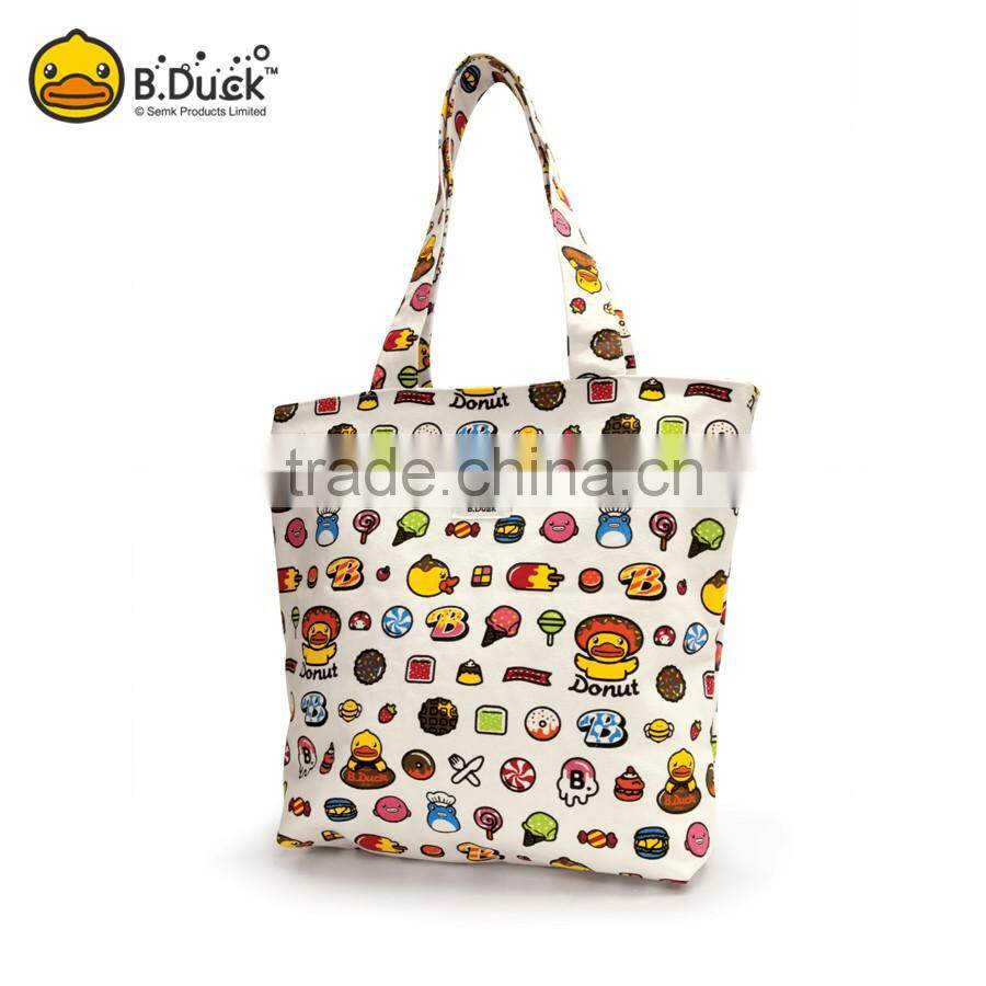 Fashion canvas felt wide strap handbags shoulder bag big size for ladies