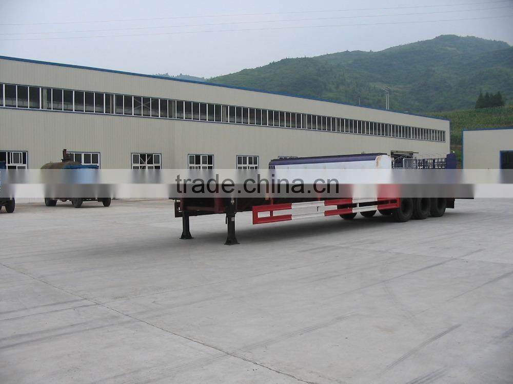 Dongfeng EQ9400TPBL tri-axle flatbed semi-trailer for sales LW