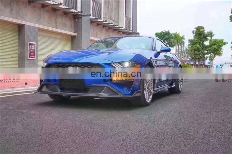 Hight quality and beautiful body kit suitable for 2018 Ford Mustang in CQCV style carbon fiber front lip rear lip side skirts