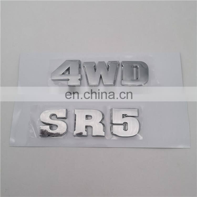 Chrome Custom ABS 3D 4WD SR5 Letter Sticker Emblem Badge