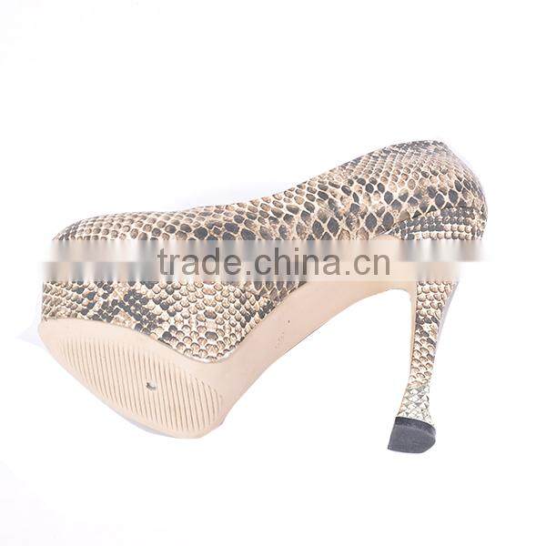 snake skin ladies high heel sexy shoes