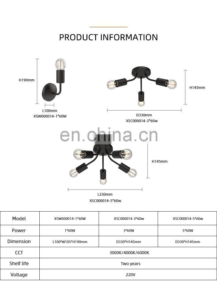 HUAYI High Performance Nordic 60w House Lighting Bedroom Living Room Modern LED Ceiling Lamp