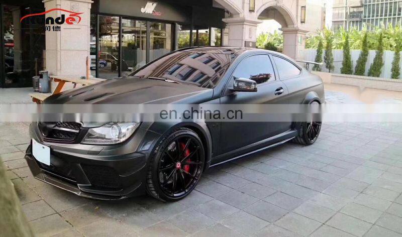 RD Perfect Fitment BS Style FRP And CF Material Auto Car Full Wide Body Kit For MERCEDES BENZ W204 C63 Coupe body kit